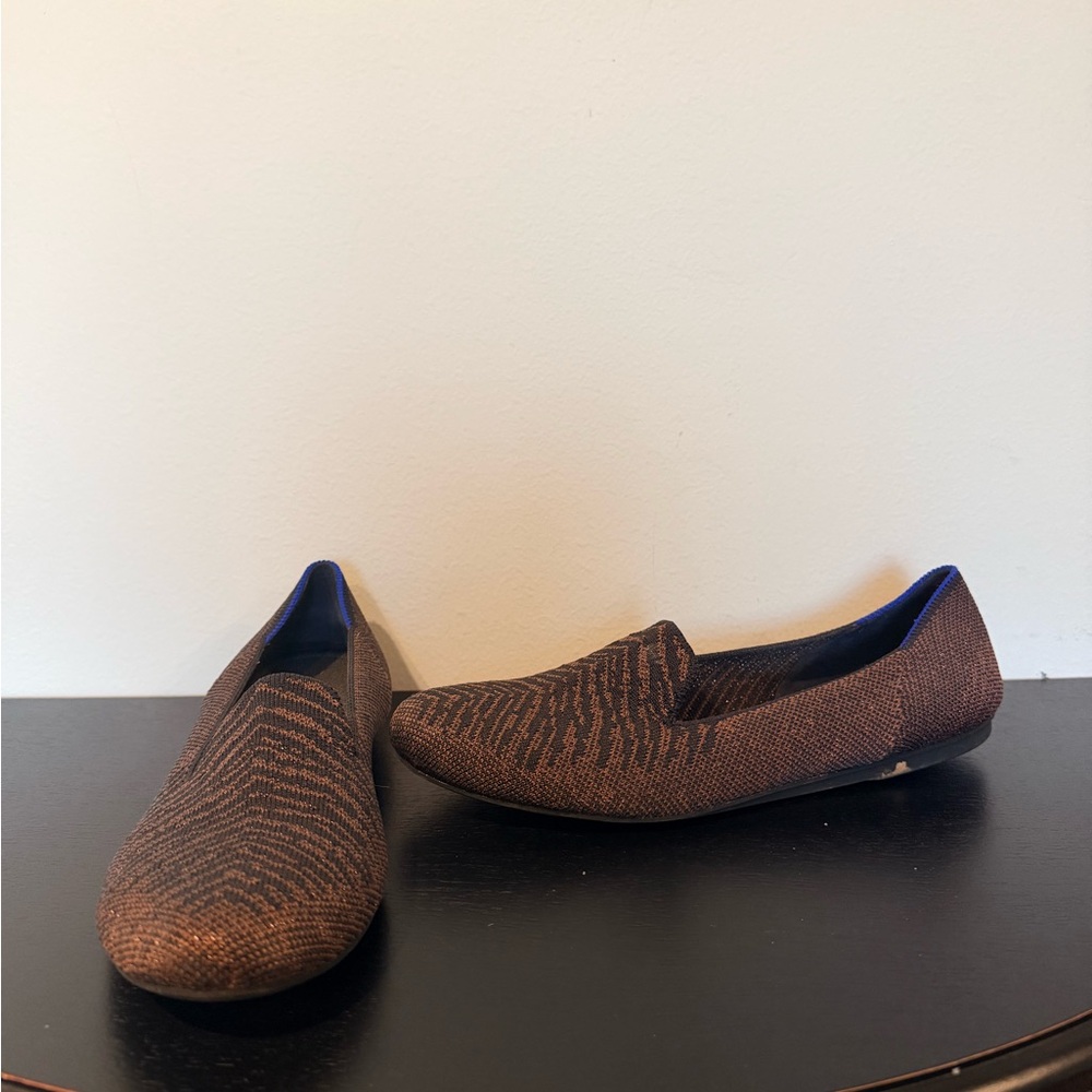 Rothy's Brown and Black Patterned Loafers